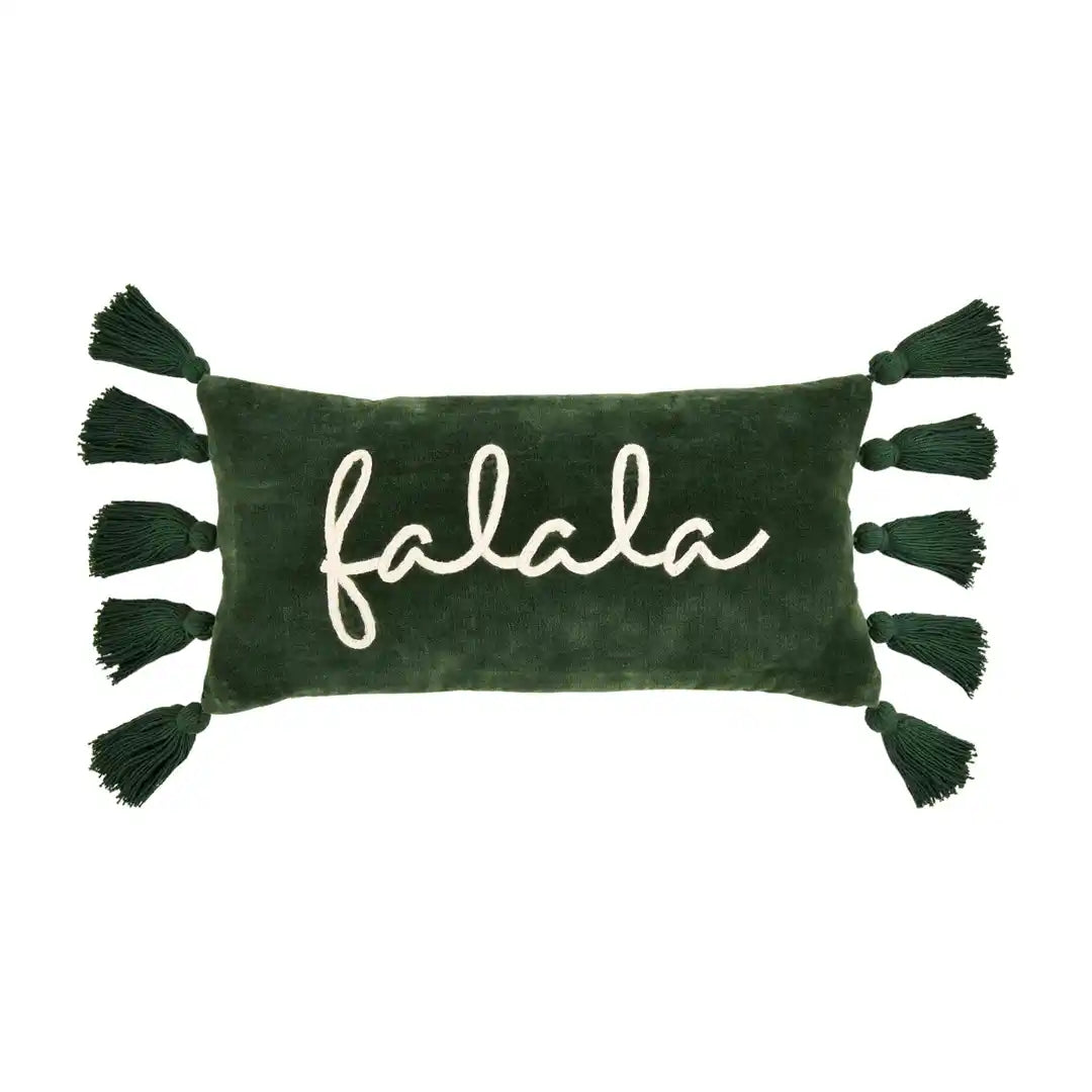 Green Velvet Lumbar Pillow