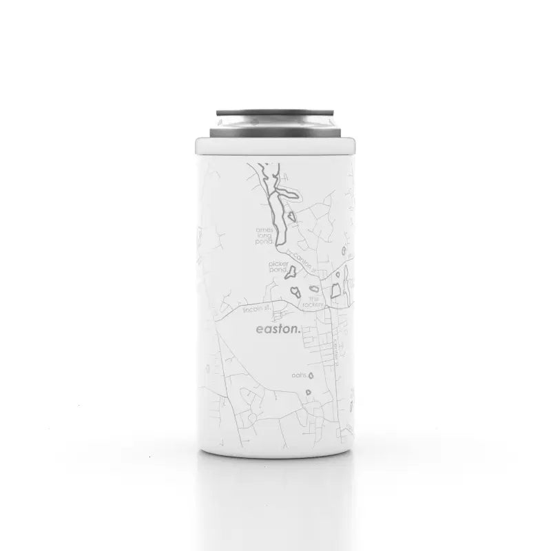 Normal Etched Tall Can Cooler w/ Ice Puck.