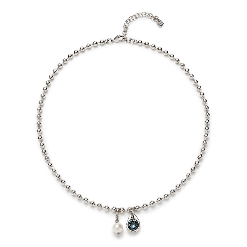 Ser Unico Pearl Necklace- Silver