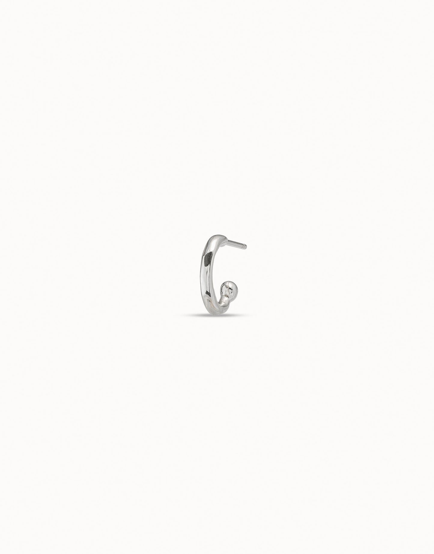 Sterling silver-plated hoop piercing