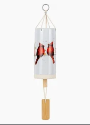 Cardinal on a Wire Windchime