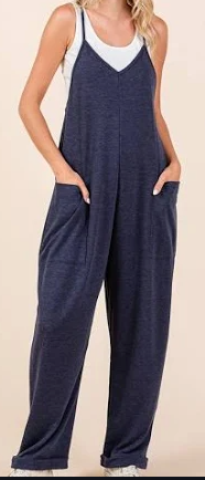 Knit Jump Suit Navy