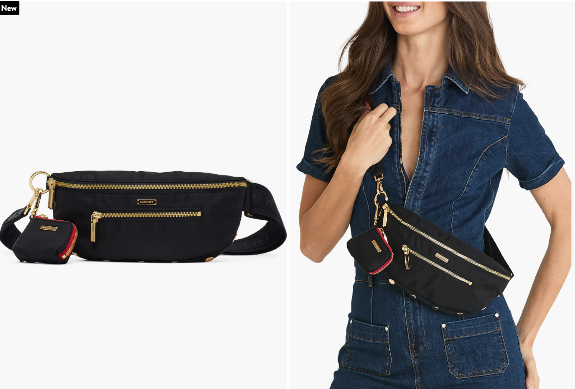 Charles Crossbody Med-Black Nylon