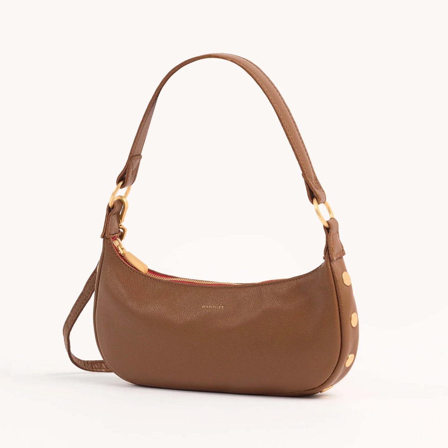 Becker Small Mahogany Pebble Red Zipper