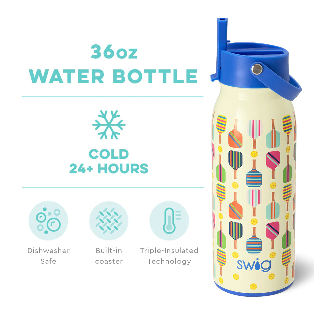 Pickleball Flip and Sip Bottle 36oz