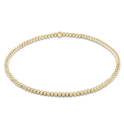 Classic Gold Bead Bracelet, 2mm