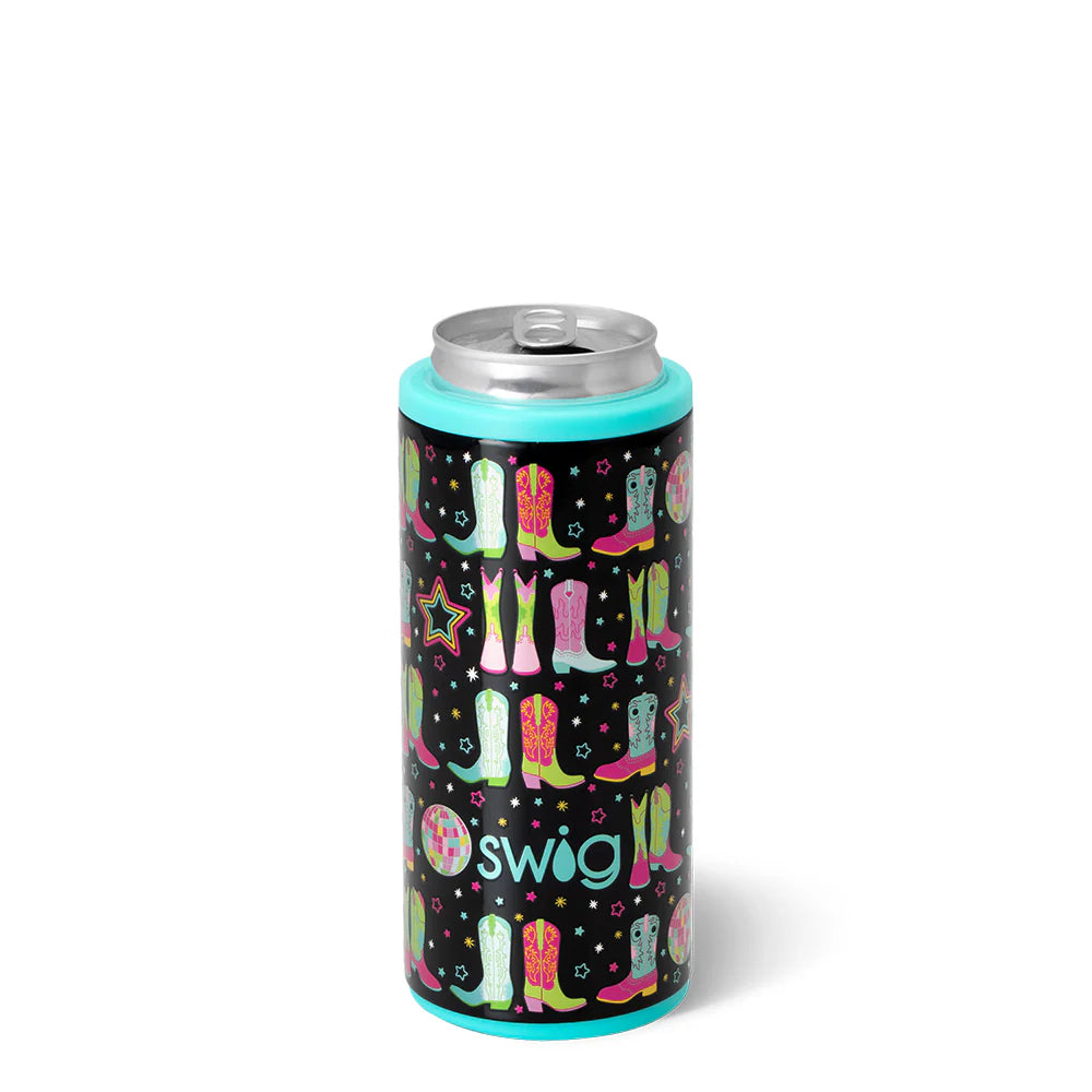 12oz Disco Cowgirl Skinny Can Cooler