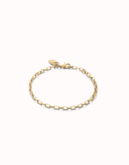 18K gold-plated bracelet with mid-sized links