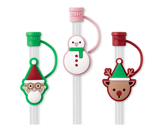 Christmas Crew Straw Topper Set