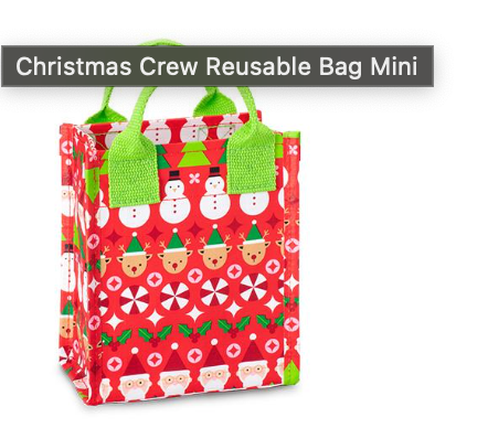 Mini Reusable Bag- Christmas Crew