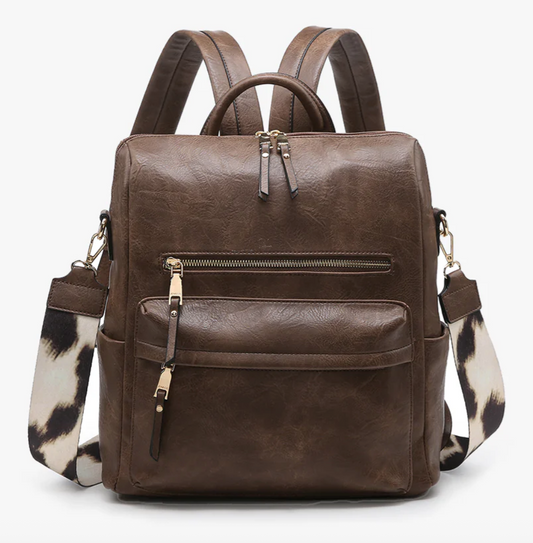 Amelia Vegan Backpack Coffee