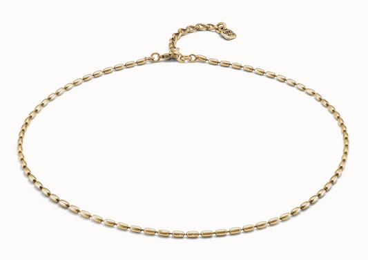 Short oval link chain necklace