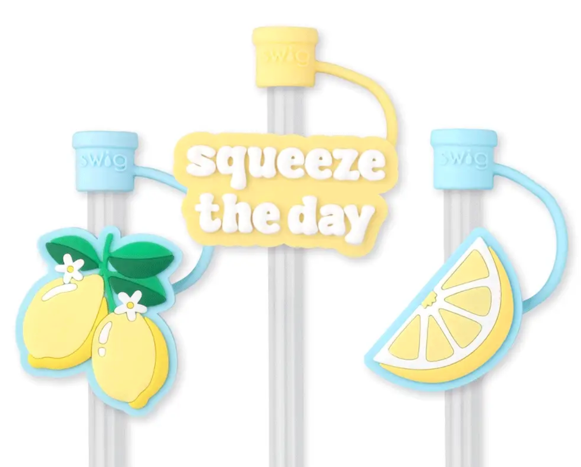 Lemon Meringue Straw Topper Set