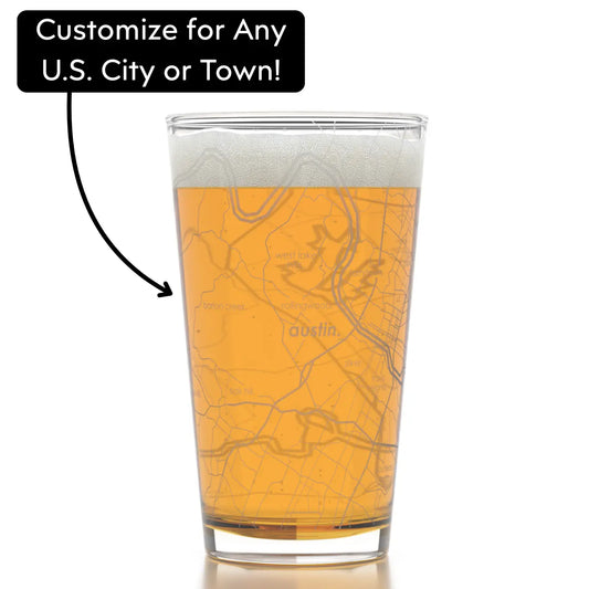 Normal Etched Pint Glass 16oz