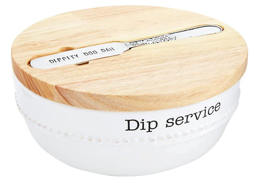 Circa Dip Bowl Wood Lid Set