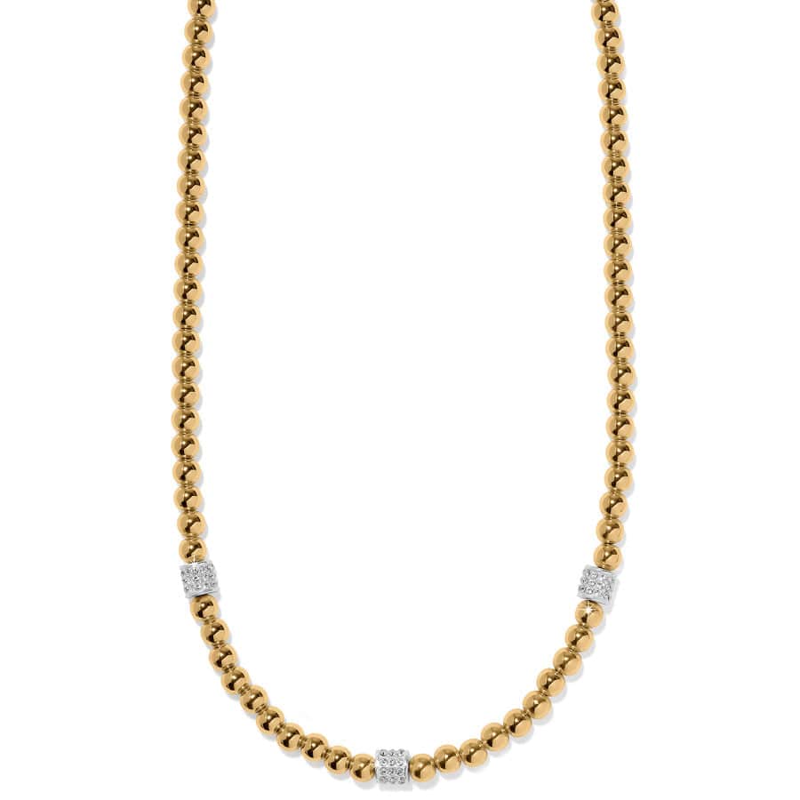 Meridian Gold Station Bead Necklace