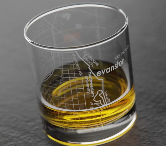 College Town Maps Rock Glass